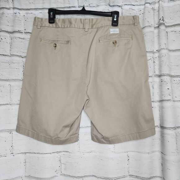 Vineyard Vines 9 Inch Stretch Breaker Shorts Mens Size 36 Khaki Casual Comfort - Picture 4 of 9